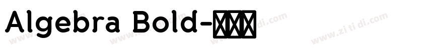 Algebra Bold字体转换
